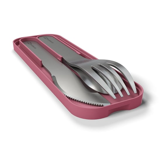 MB Pocket Monbento Nomad Cutlery Set stalowe sztućce - blush Monbento