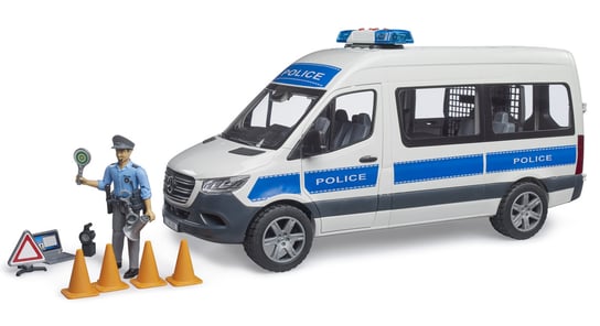 MB Sprinter policyjny z figurką policjanta i z modułem światło/dźwięk MB Sprinter