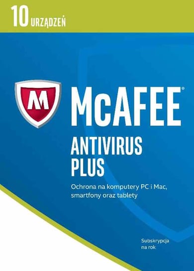 McAfee 2017 AntiVirus, 10 urządzeń, 1 rok MCafee