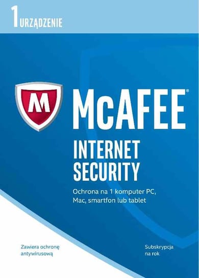 McAfee 2017 Internet Security, 1 urządzenie, 1 rok MCafee