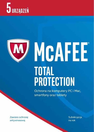 McAfee 2017 Total Protection, 5 urządzeń, 1 rok MCafee