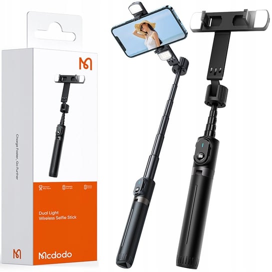 Mcdodo Double Shot Kijek Selfie Stick Tripod Bluetooth Statyw Czarny Mcdodo