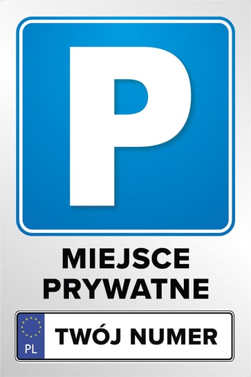 Mds+ Tablica Parking Prywatny, Miejsce Prywatne Rejestracja Rejestracyjny 20X30 cm MDS+