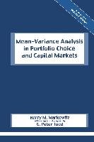 Mean-Variance Analysis in Portfolio Choice and Capital Markets Markowitz Harry M., Todd Peter G., Sharpe William F.