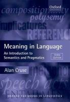 Meaning in Language Cruse Alan