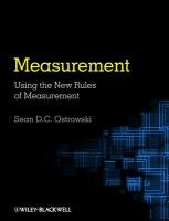 Measurement using the New Rules of Measurement Ostrowski Sean D. C.
