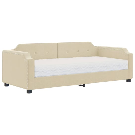 Mebel 2-w-1 - łóżko i sofa, kremowy, 223x110x66,5 Inna marka