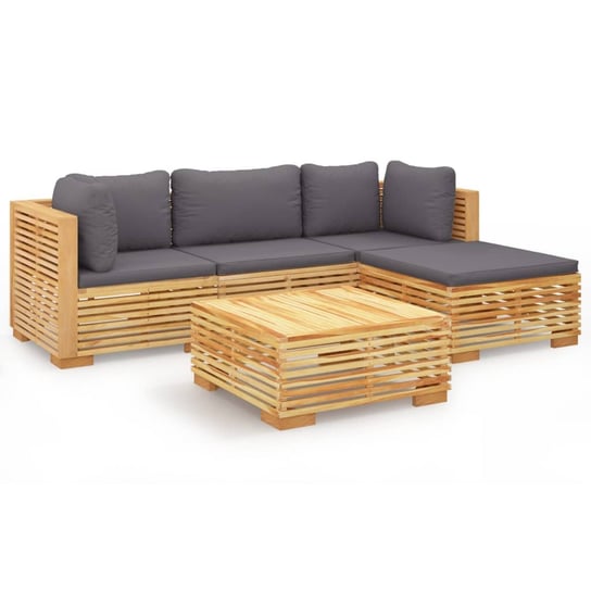 Mebel tekowy - Sofa środkowa, narożna, podnóżek, s Zakito