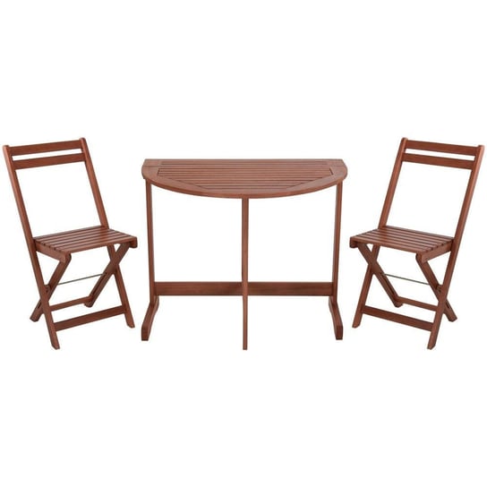 Meble BALKONOWE tarasowe drewniane zestaw mebli stół + krzesła Vilde