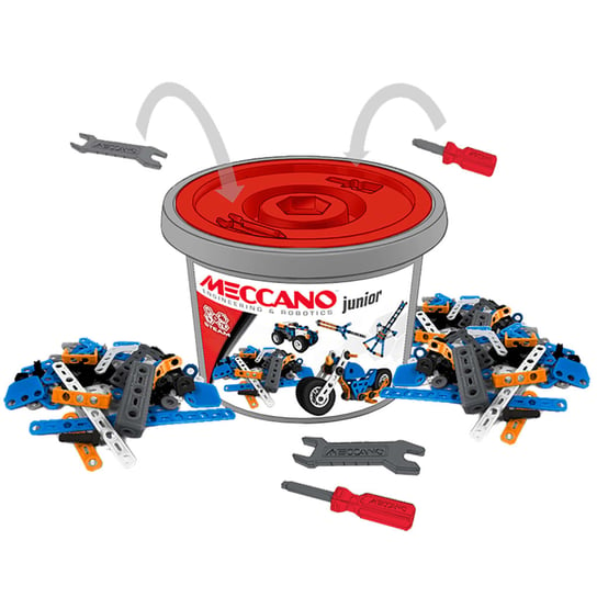 Meccano Junior Zestaw konstrukcyjny dla dzieci, w wiaderku Inna marka
