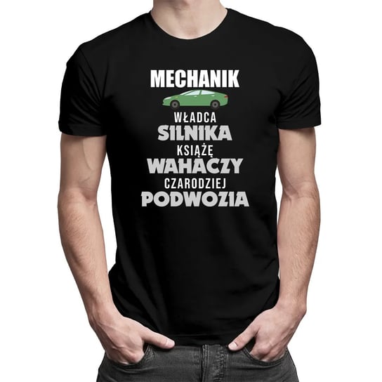 Mechanik - władca silnika - męska koszulka z nadrukiem Koszulkowy