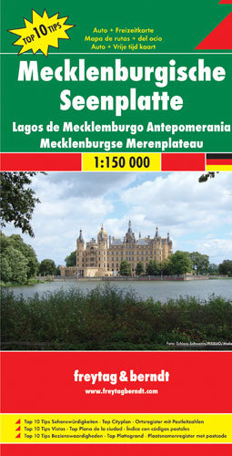 Mecklenburg Lake Plateau. Mapa T10T 1:150 000 Freytag & Berndt