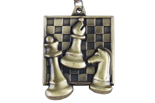Medal Szachowy Kwadratowy - Złoty Sunrise Chess & Games