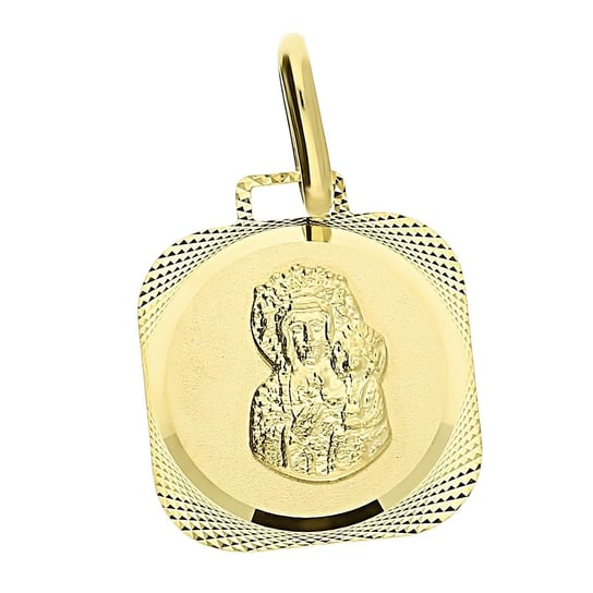 Medalik złoty Częstochowska  w obłym prostokącie CB M-0830 próba 333 Sezam