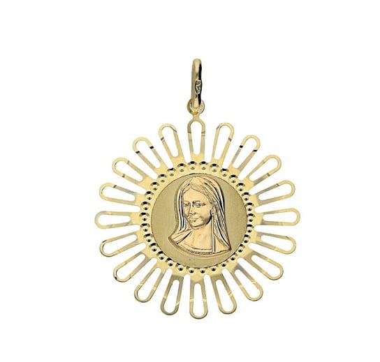Medalik złoty z wizerunkiem Matki Boskiej nr OS 32-1007 Au 585 Sezam