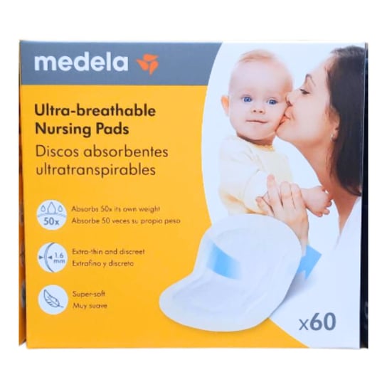 Medela Wkładki Jednorazowe Ultra-Breathable (60 Szt) Medela