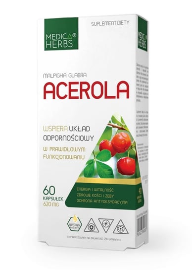 Medica Herbs, Acerola (Malpighia glabra), Suplement diety, 60 kaps. Medica Herbs