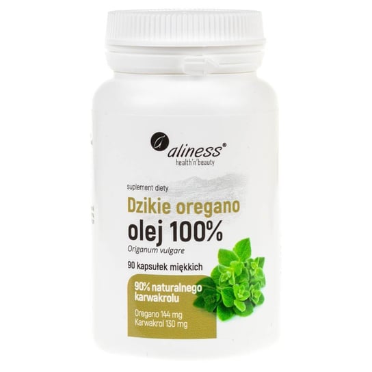 Medica Herbs, Aliness Dzikie Oregano olej 100%, Suplement diety, 90 kaps. Aliness