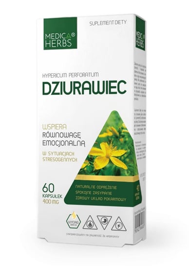 Medica Herbs Dziurawiec 400 mg - Suplement diety, 60 kaps. Medica Herbs