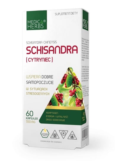 Medica Herbs Schisandra (Cytryniec) 550 mg - Suplement diety, 60 kaps. Medica Herbs