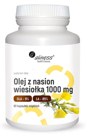 MedicaLine, Aliness Olej z nasion wiesiołka 9% 1000 mg, Suplement diety, 90 kapsułek MedicaLine