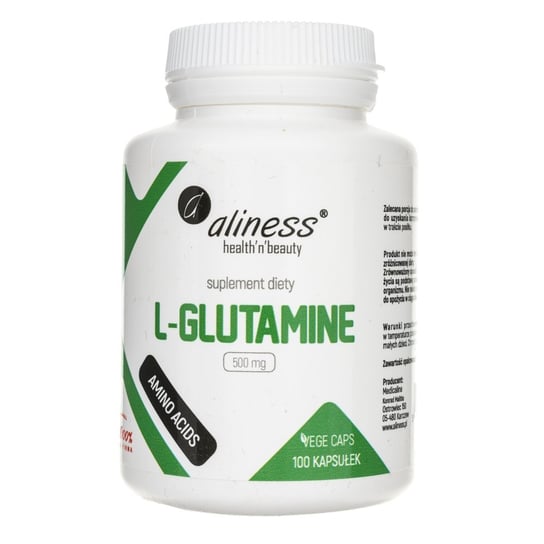 MedicaLine, Aminokwasy, Aliness L-Glutamine 500 mg, 100 kapsułek MedicaLine