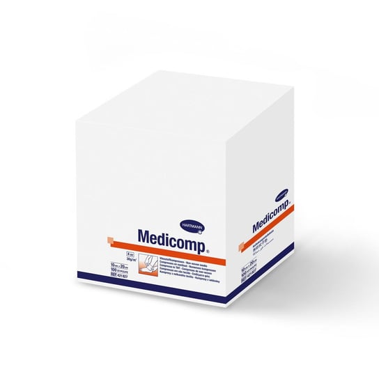 Medicomp, kompresy chłonne z włókniny, 4-warstwowe, 10 cm x 20 cm, 100 sztuk Hartmann