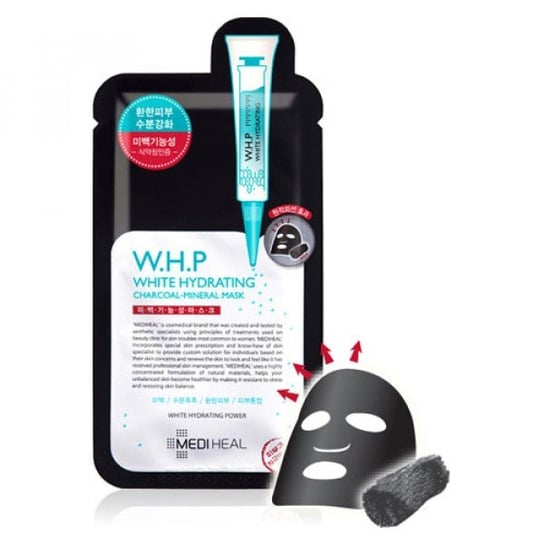 Mediheal, W.H.P White Hydrating Black Mask EX, czarna maska nawilżająco-wybielająca do twarzy, 25 ml Mediheal