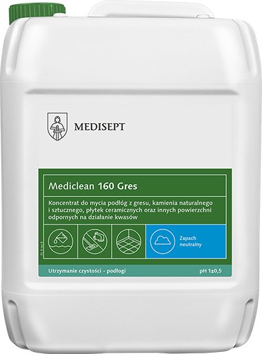 Medisept Mediclean 160 Gres - Gruntowne Mycie Podłóg Gresowych I Kamiennych Op. 5 L Medisept