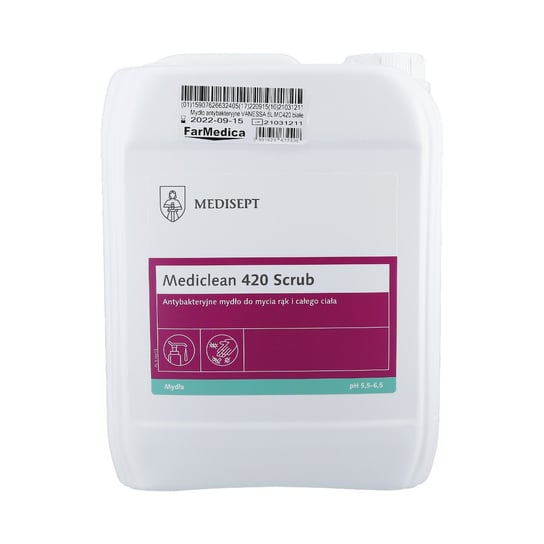 MEDISEPT, MEDICLEAN 420, SCRUB Antybakteryjne mydło w płynie, 5000 ml Medisept
