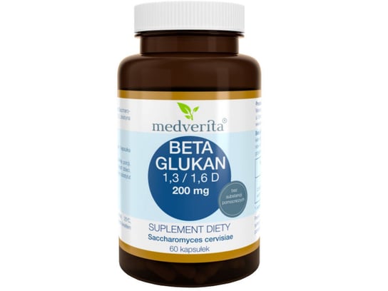 Medverita, Beta Glukan 1,3/1,6 D, 200 mg, Suplement diety, 60 kaps., uniwersalny Medverita