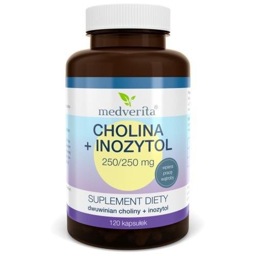 Medverita Cholina Inozytol 250 mg, Suplement diety, 120 Kaps. Medverita