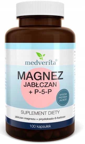 Medverita, Magnez Jabłczan + P-5-P,  Suplement diety, 100 kaps. Medverita