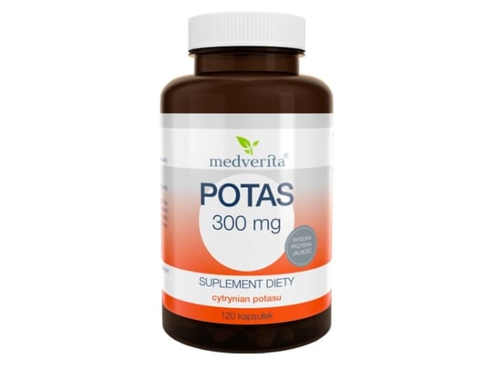 Medverita, Suplement diety, Potas 300 mg, 120 kapsułek Medverita