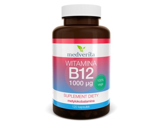 Medverita, Suplement diety, witamina B12 metylokobalamina, 60 kapsułek Medverita