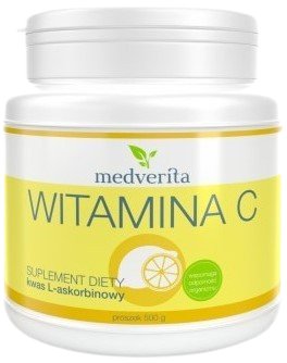 Medverita, Witamina C 500 gramów proszek, 500g Medverita