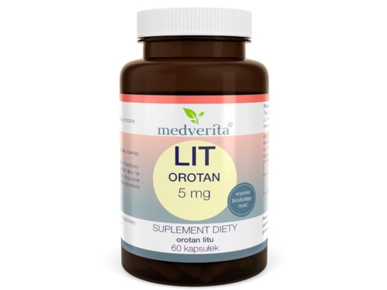 MEDVERITA, Witaminy i minerały, LIT Orotan 5 mg, 60 kaps Medverita