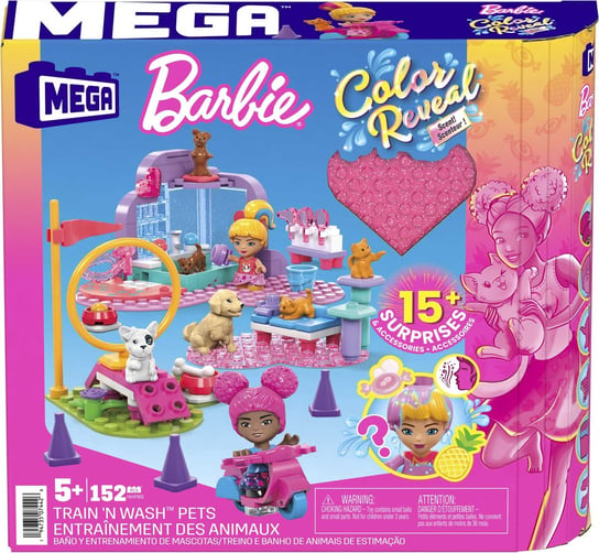 MEGA Barbie Color Reveal Trening i pielęgnacja zwierzątek, HHP89 Mega Construkx