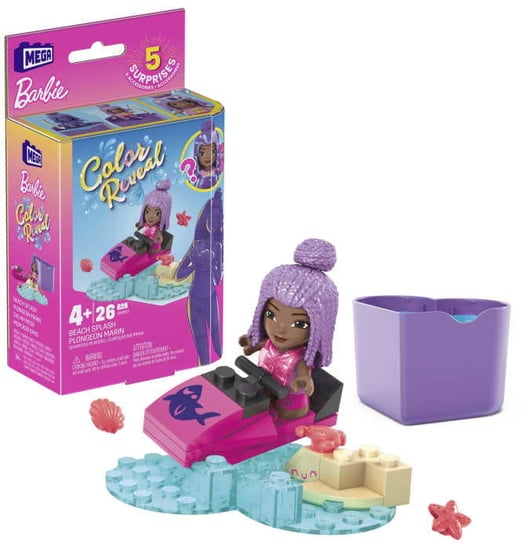 Mega Barbie Klocki Mega Bloks Beach Splash Skuter Wodny 4+ Mattel