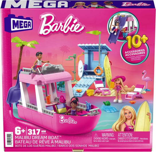 MEGA Barbie, Zestaw klocków, Wymarzona łódź, Malibu, HPN79 Mega