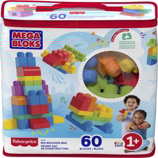 Mega Bloks, zestaw klocków, First Builders, 60el. Mega
