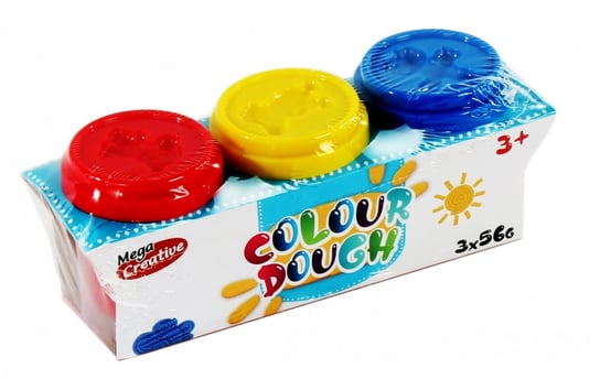 Mega Creative, masa plastyczna Colour Dough, 3 kolory Euro Trade