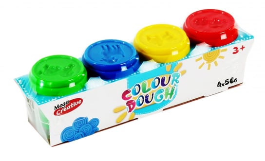Mega Creative, masa plastyczna Colour Dough, 4 kolory Euro Trade