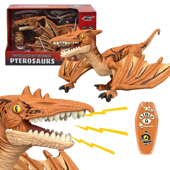 Mega Dinozaur Pterosaurs Zdalnie Sterowany Robot Dźwięk Rc Pilot Mega Inna marka