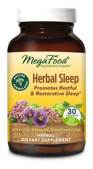 Mega Food Herbal sleep tabletki na dobry sen suplement diety 30 tabletek Mega Food