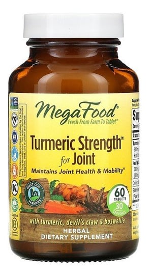 Mega Food Turmeric strength for joint kurkuma na wzmocnienie stawów suplement diety 60 tabletek Mega Food