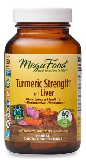 Mega Food Turmeric strength for liver kurkuma na wzmocnienie wątroby suplement diety 60 tabletek Mega Food