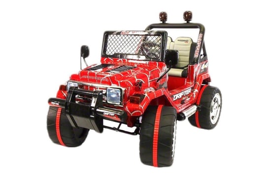 Mega Jeep Driffter Exclusive Dla 2 Dzieci, Wolny Start/ Lakier. Miękkie Siedzenie Hp-011 SUPER-TOYS