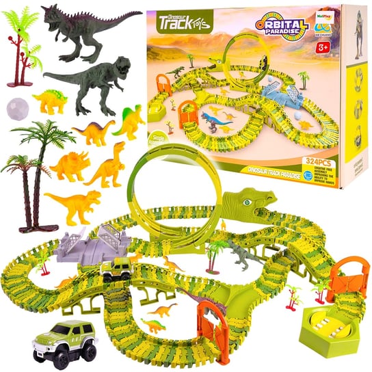 Mega Tor Wyścigowy Dinozaur Park Magic Track 324 elementy MalPlay