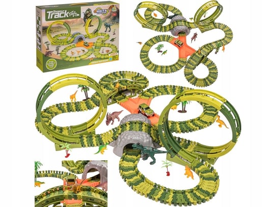 Mega Tor Wyścigowy Petla Dinozaur Dino Park 260El. Berg Toys